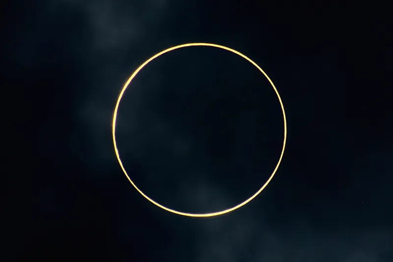 Image showing an annular ring of fire eclipse. Credit: Jingying Zhao / Getty Images