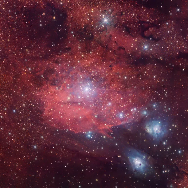 IC 1284, NGC 6589, NGC 6590 VLT Survey Telescope, 2 October 2023 Credit: ESO/PHAS  team