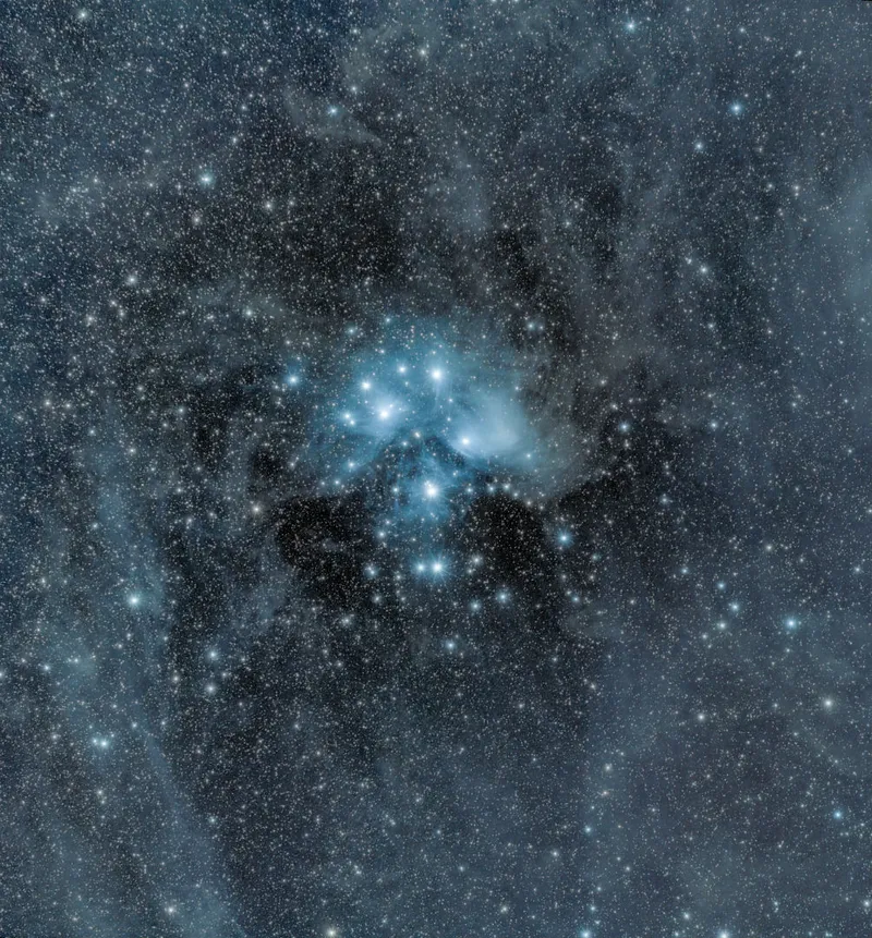 The most famous of all winter star clusters is probably the Pleiades. Credit: Anthony Bucci, Northern Vancouver Island, Canada, 20 September 2023