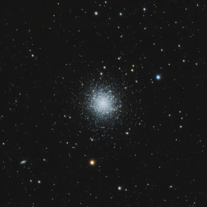 Globular cluster M13 Mark Germani, Vancouver, Canada, June 2021 and April/May 2023 Equipment: Astro-modded Canon EOS 600D DSLR camera, William Optics ZenithStar 61 apo refractor, iOptron CEM26 mount