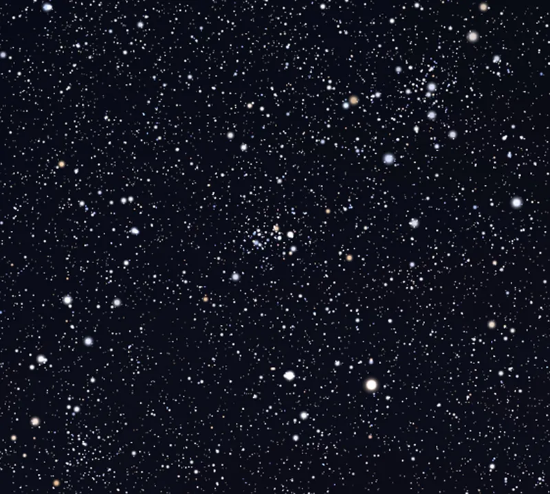 Star cluster NGC 7790. Credit: Robert Mura / Stellarium