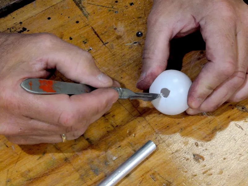 Skewering a hole in the ball