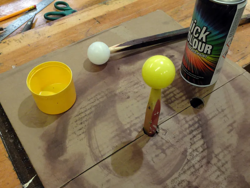Painting the ball yellow