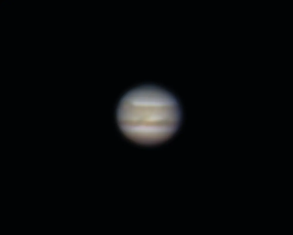 An image of Jupiter captured using afocal imaging. Credit: Pete Lawrence