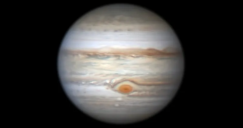 Jupiter imaged in August 2022, showing its famous Great Red Spot. Credit: Pete Lawrence