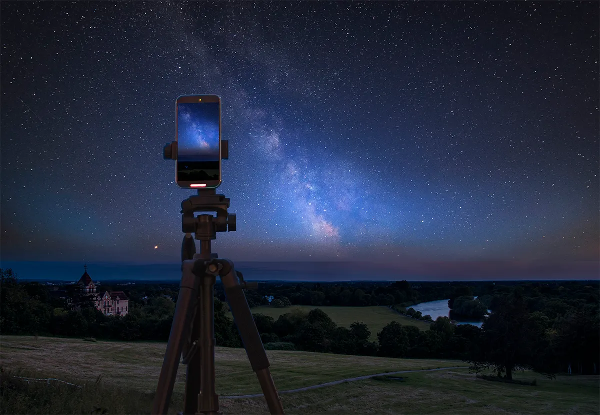 Smartphones are a great introduction into the world of astrophotography cameras. Credit: Matt Gibson / Getty Images