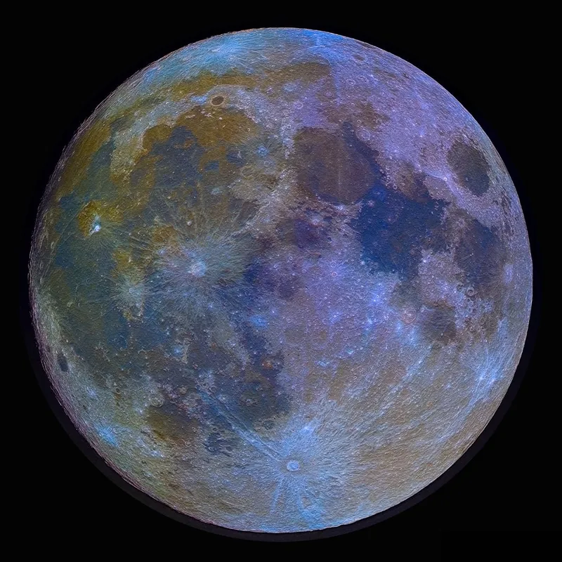 The Moon Francesco Batalotti, Cremona, Italy, 13 June 2023 Equipment: ZWO ASI482MC colour CMOS camera, Ottica 255mm f/20 Maksutov Rumak, Sky-Watcher NEQ6 Pro mount