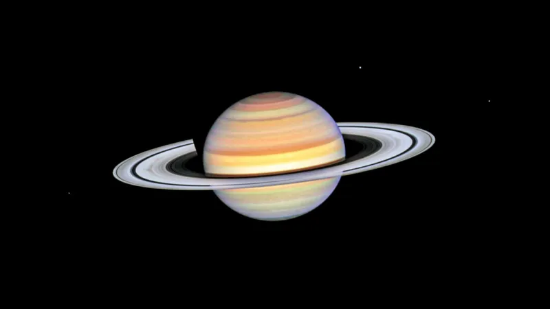 Los anillos de J1407b son 200 veces más grandes que los anillos de Saturno.  Crédito de la imagen: NASA, ESA, STScI, A. Simon (NASA-GSFC) 