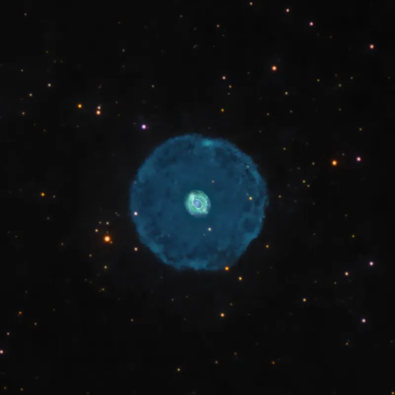 Planetary nebula NGC 6826 Andrea Arbizzi, Modena, Italy, May 2023 Equipment: ZWO ASI533MC Pro colour CMOS camera, Celestron EdgeHD 8-inch Schmidt-Cassegrain, iOptron GEM45 mount