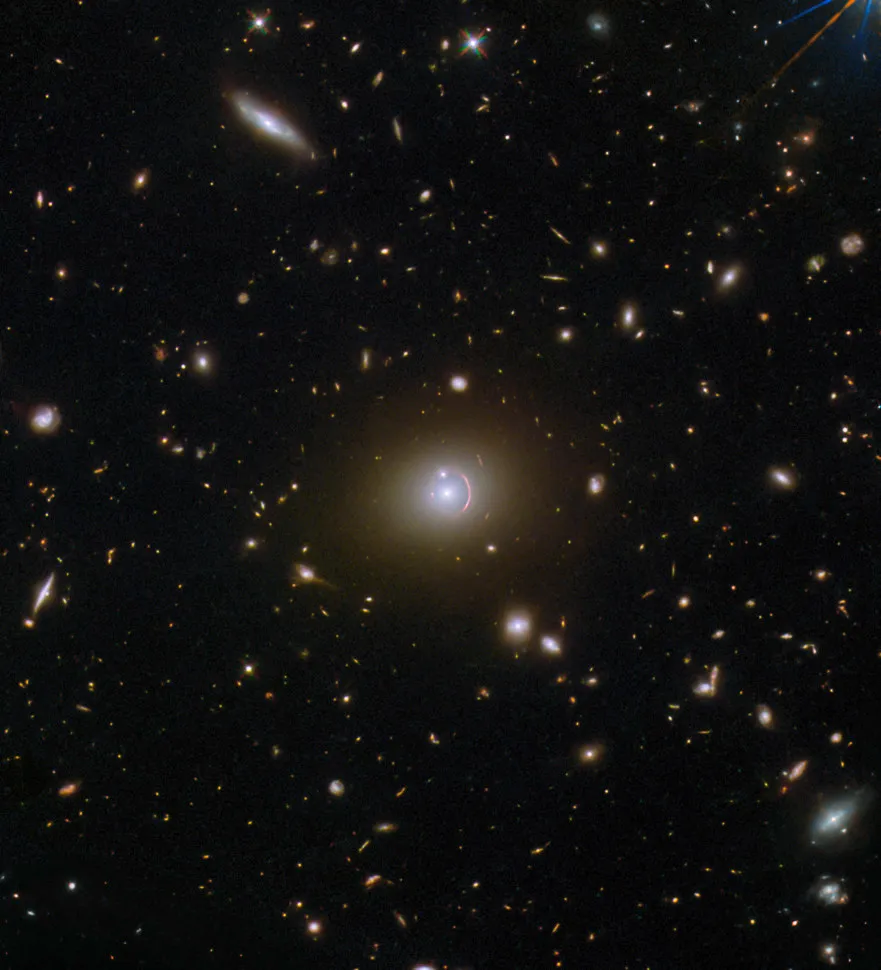 Einstein ring Hubble Space Telescope, 1 January 2024 Credit: ESA/Hubble & NASA, H. Nayyeri, L. Marchetti, J. Lowenthal