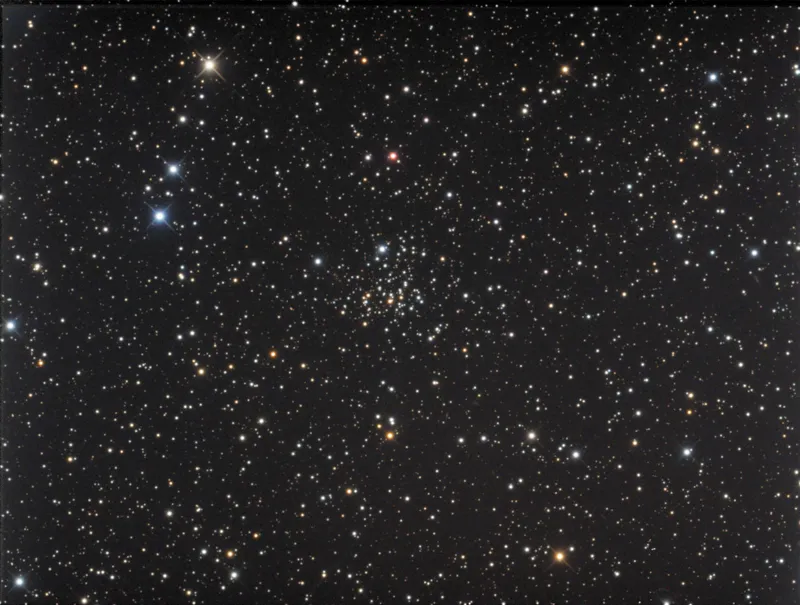 Open cluster Berkeley 30 Dan Crowson, Dark Sky New Mexico, Animas, New Mexico, 6, 8 and 13 November and 6 and 13 December 2023 Equipment: SBIG STF-8300M mono CCD camera, Astro-Tech AT12RCT Ritchey-Chrétien, Software Bisque Paramount MX  mount