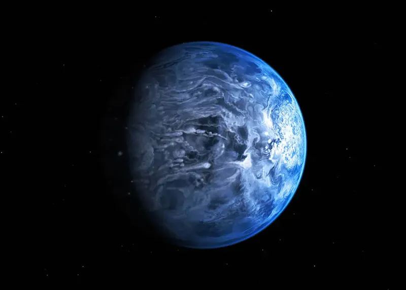 It rains glass on exoplanet HD 189773b. Credit: NASA