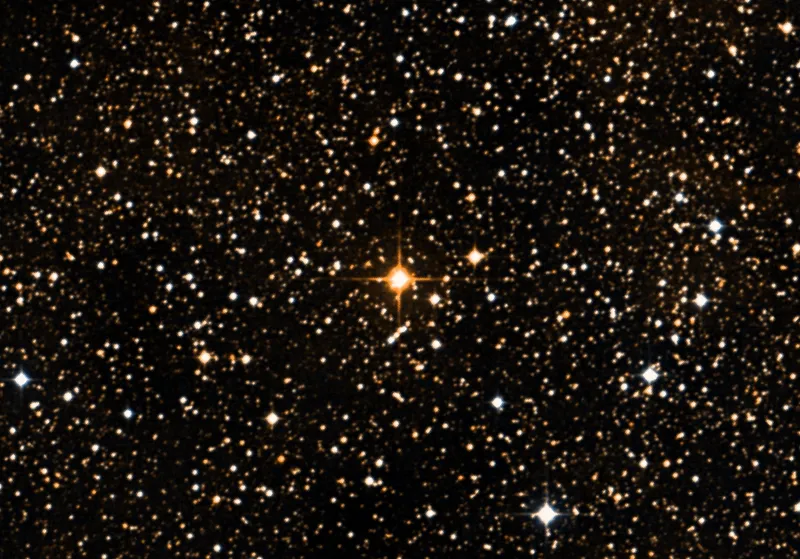 A  picture of red supergiant star UY Scuti, often referred to as the biggest known star in the Universe. Credit:ESO/Digitized Sky Survey 2 - DSS2