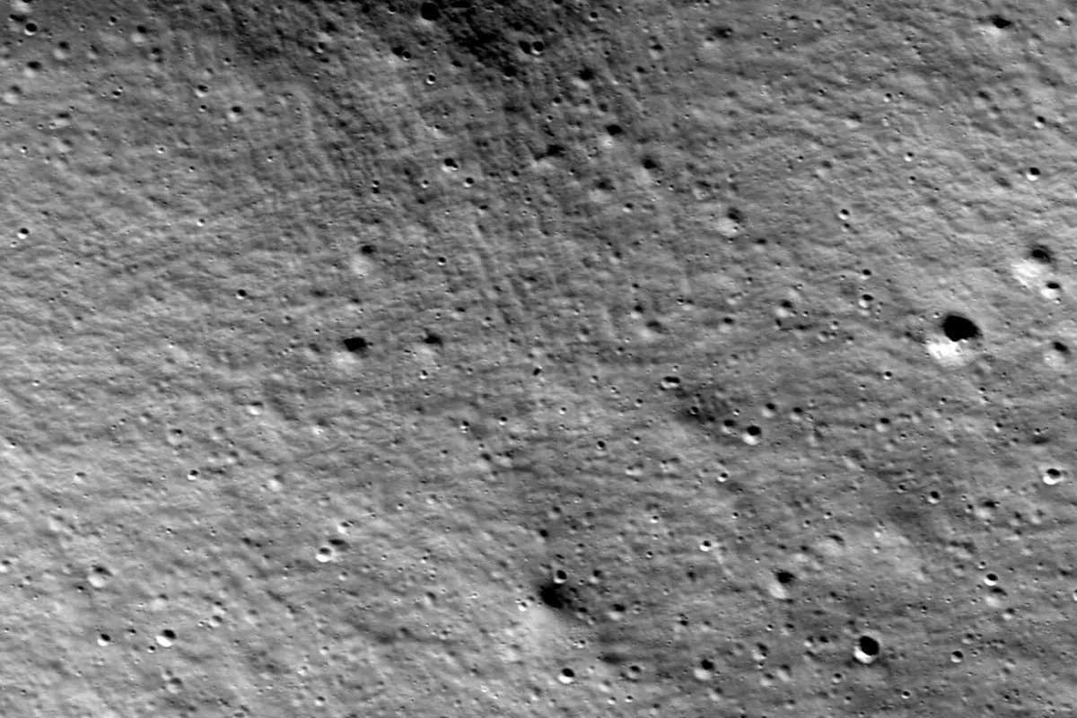 Image without arrow showing location of Odysseus lander on the Moon. Credit: NASA/Goddard/Arizona State UniversityNASA/Goddard/Arizona State University