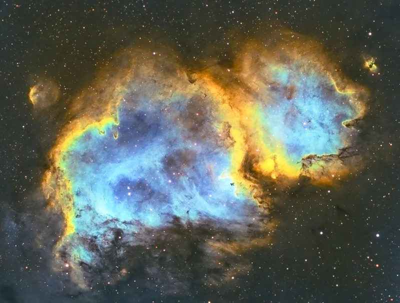The Soul Nebula Chris Gale, Pembrokeshire, Wales, September 2023-January 2024 Equipment: ZWO ASI1600MM Pro mono CMOS camera, Sky-Watcher Esprit 80ED triplet apo refractor, Sky-Watcher EQ6 Pro mount