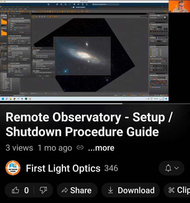 First Light Optics Remote Observatory video