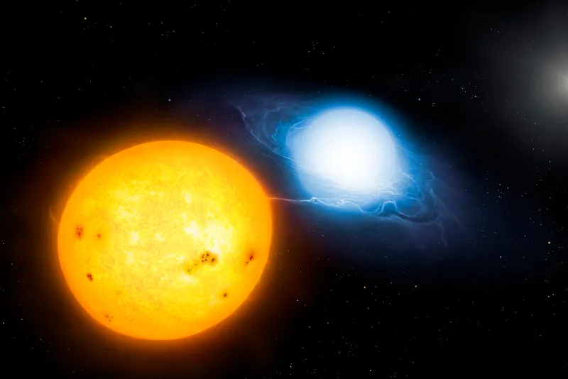 Artist's impression of Algo, and eclipsing binary star system. Credit: Mark Garlick / Science Photo Library / Getty Images