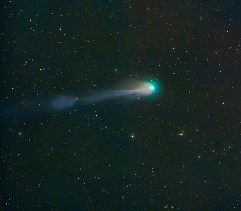 Comet 12P/Pons-Brooks captured by Tim Jackson on 5 March 2024 from Cheltenham, UK. Equipment: ZWO 2600MC pro camera, Askar FRA500 telescope, ZWO AM5 mount.