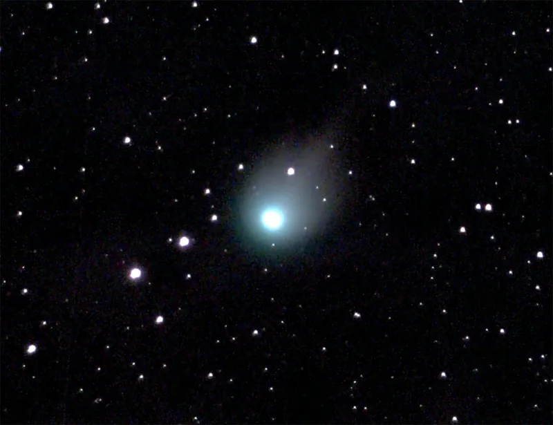 Comet 12P/Pons-Brooks captured by Eva Prieschl-Grassauer from Wien, Austria, 4 March 2024 with a Unistellar eQuinox 2 smart telescope. Stacking time 13 minutes.