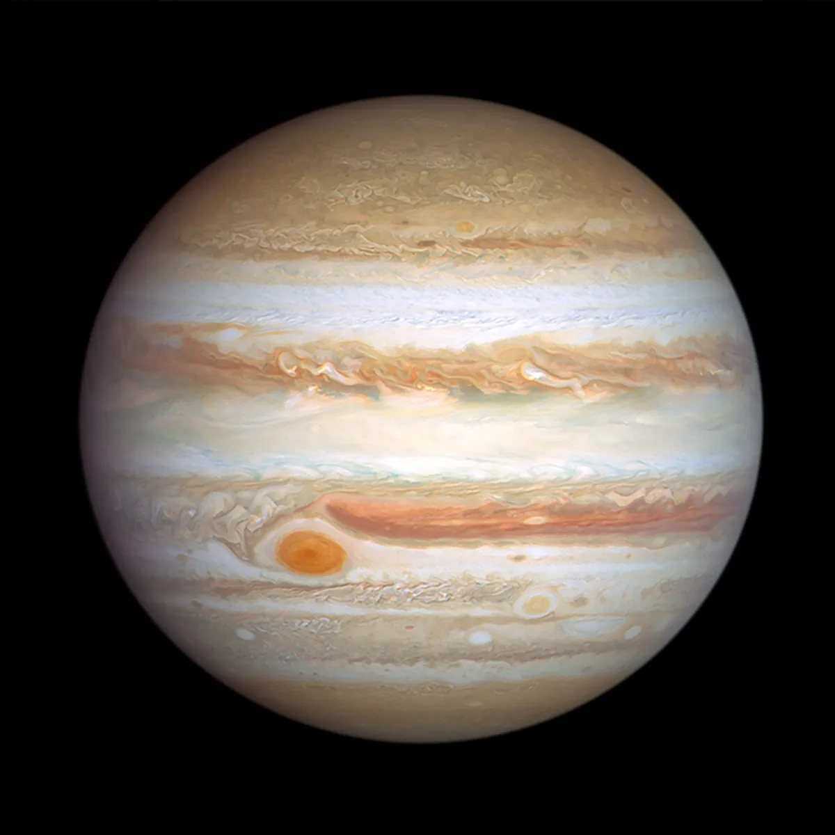 Image of Jupiter captured on 5 January 2024 by the Hubble Space Telescope. Credit: NASA, ESA, STScI, Amy Simon (NASA-GSFC)