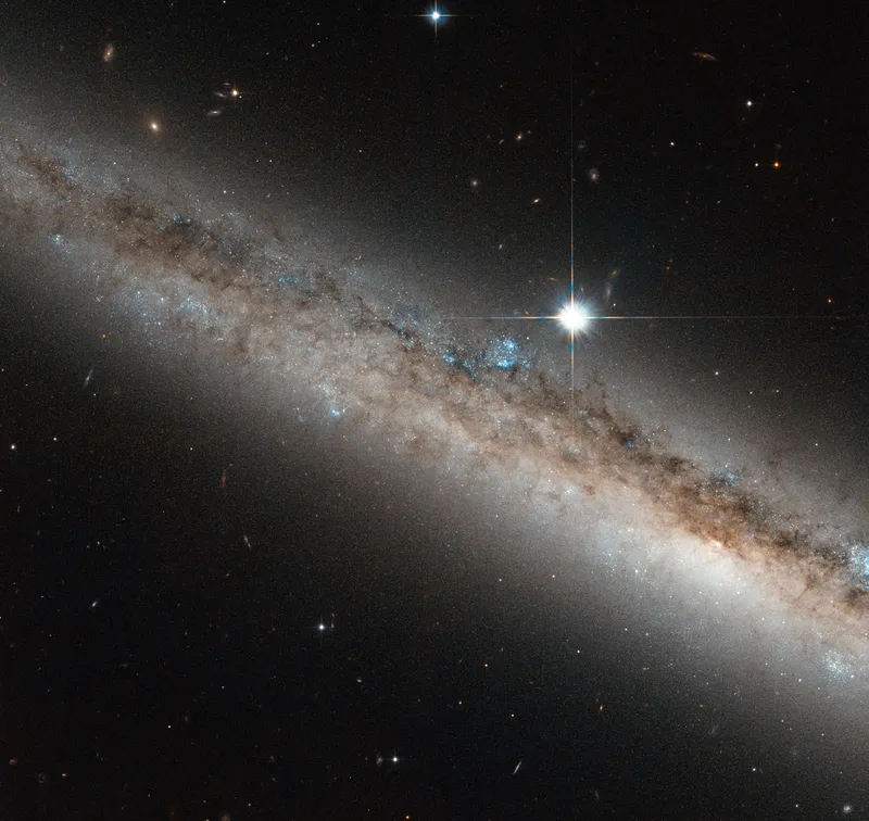 Edge-on galaxy NGC 4517 as seen by the Hubble Space Telescope. Credit: European Space Agency