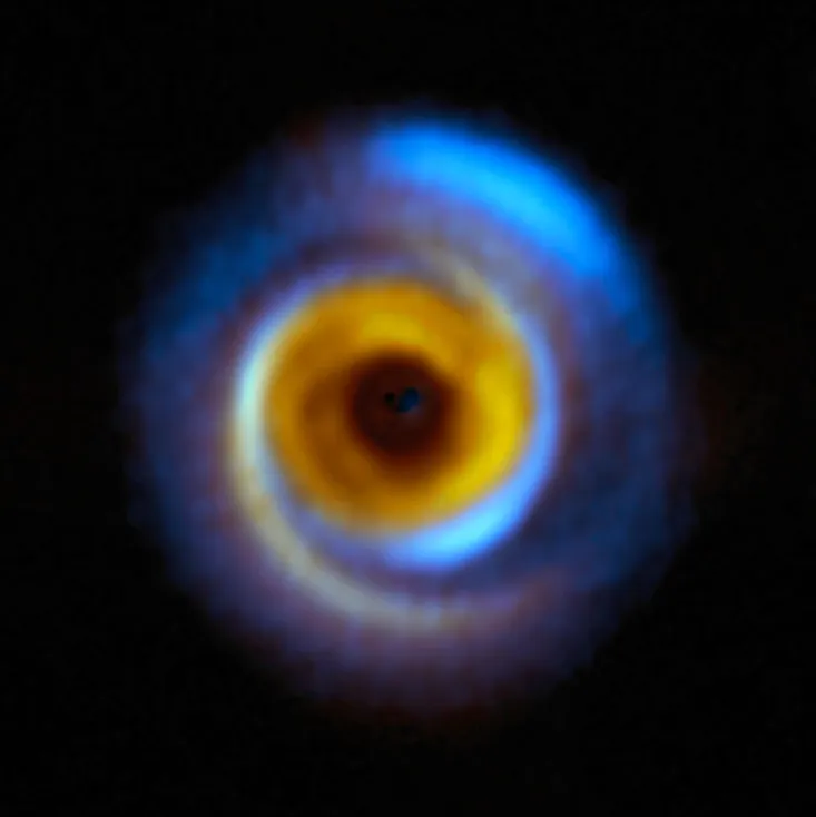 Protoplanetary disc MWC 758 Very Large Telescope/ALMA, 5 March 2024 Credit: ESO/A. Garufi et al.; R. Dong et al.; ALMA (ESO/NAOJ/NRAO)