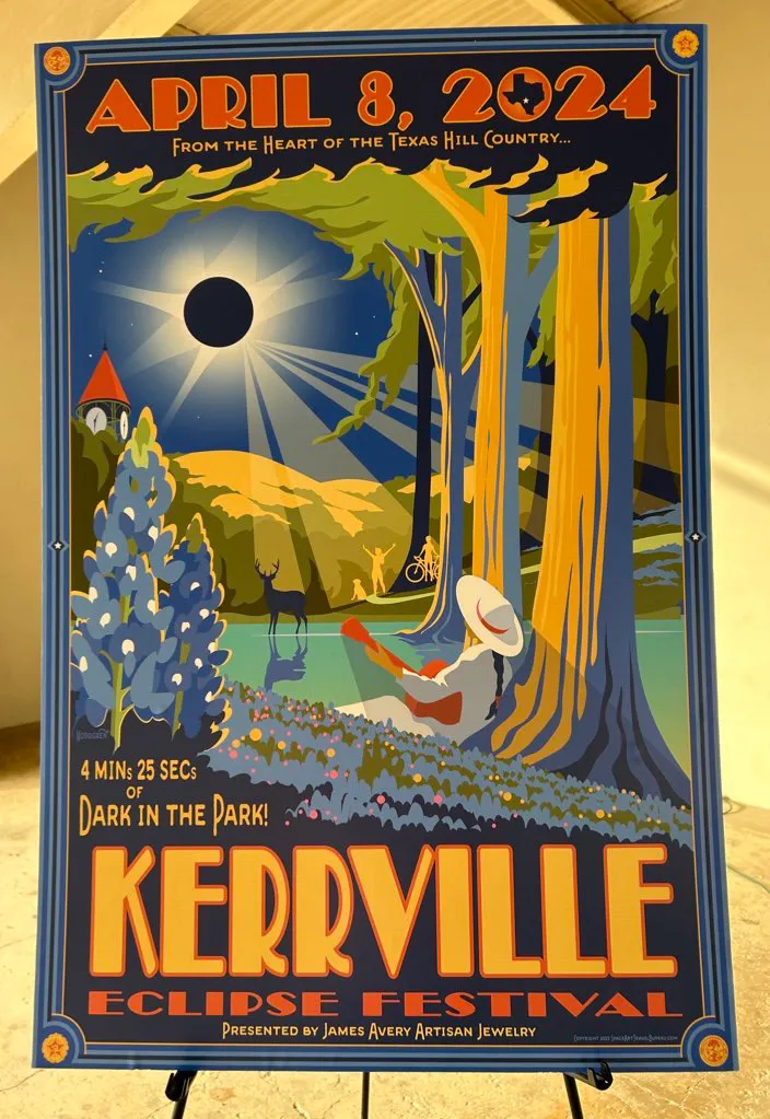 Kerrville was one of three sites NASA chose to cleberate the total solar eclipse on April 8, drawing in thousands of visitors. Credit: Yvette Cook
