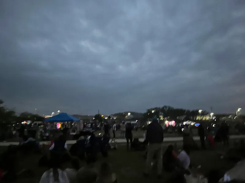 The sky darkens during the April 8 total solar eclipse, Kerrville, Texas. Credit: Yvette Cook