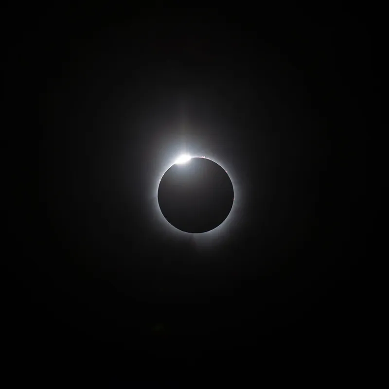 Chirag Bachani captured this view of the April 8 2024 solar eclipse from Olney, Illinois, USA. Equipment: Canon R6ii camera, Sigma EF 120-300mm lens f2.8 with EF-RF adapter