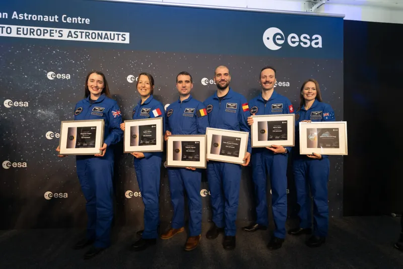 The ESA 2022 astronaut class featuring UK astronaut Rosemary Coogan.