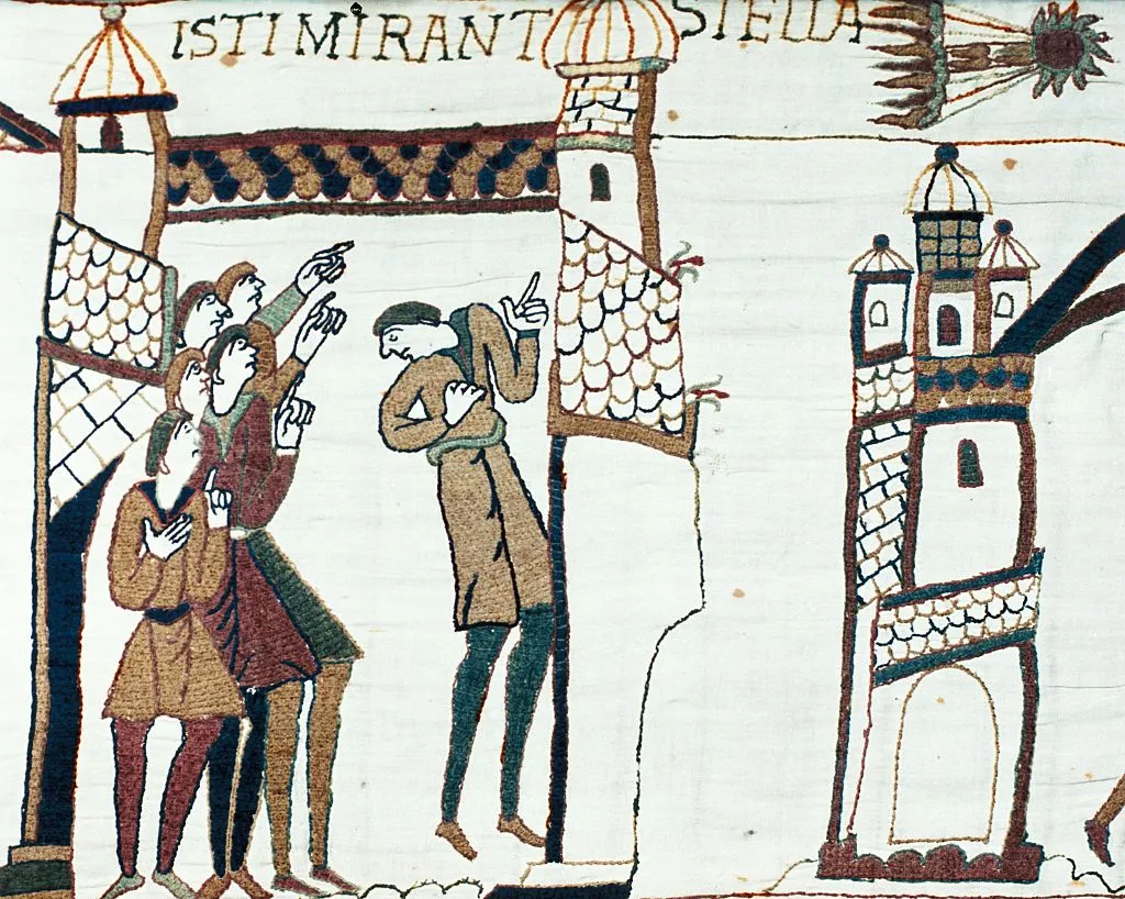 Perhaps the most famous example of comets as harbingers of doom is the depiction of Halley's Comet on the Bayeux Tapestry. Credit: ullstein bild Dtl. / Getty Images