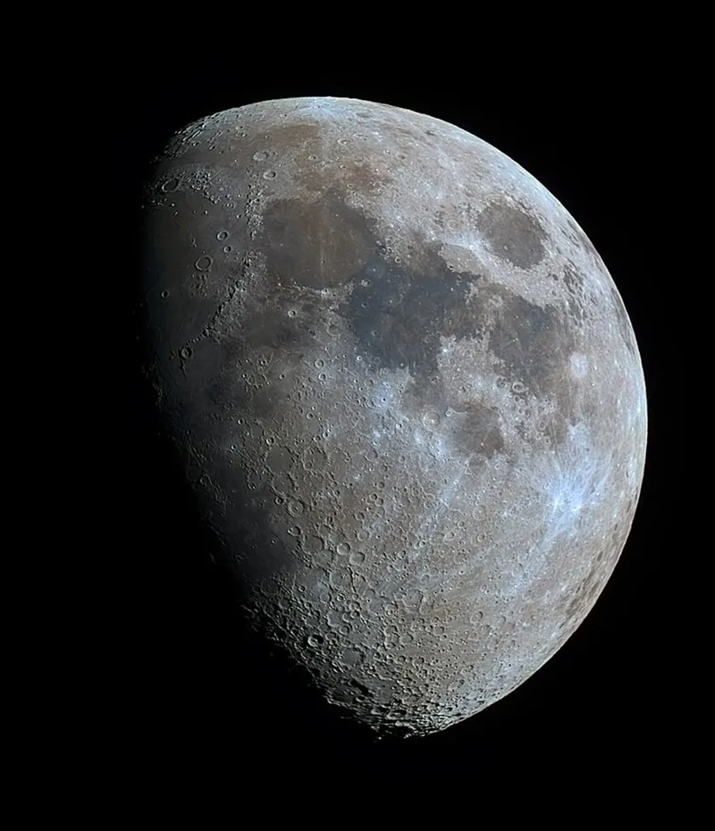 Image of the Moon captured with the ZWO SeeStar 50 smart telescope. Raw video stacked with AutoStakkert! Credit: Sarah Peasgood