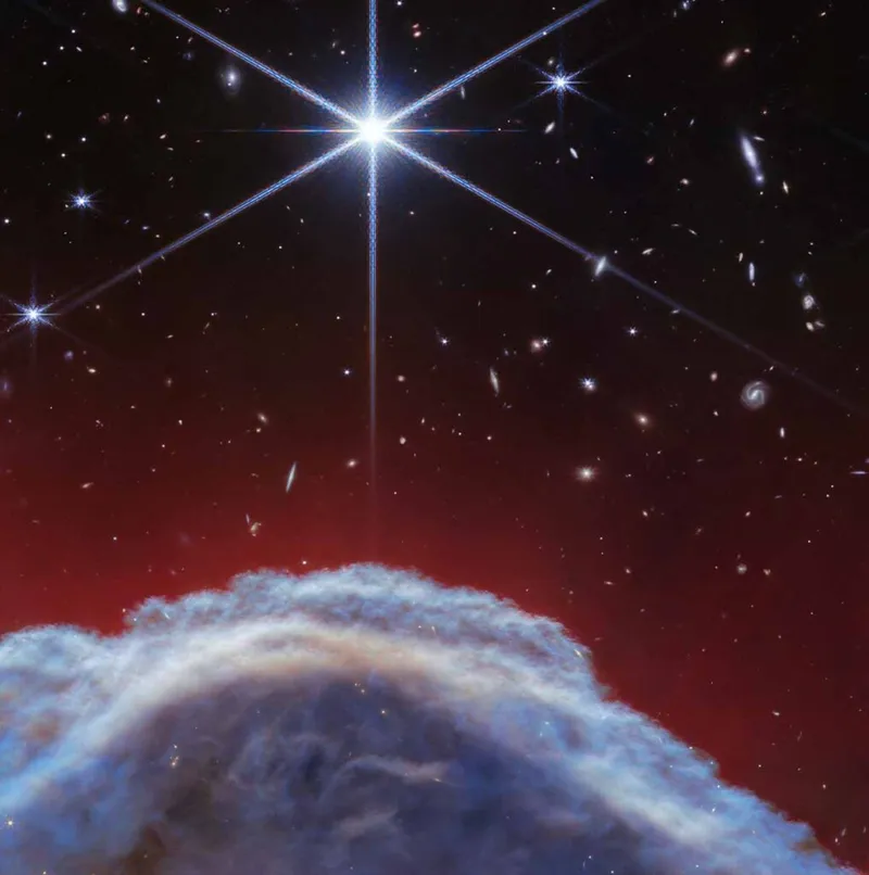 Portion of the Horsehead Nebula 'mane' captured by the James Webb Space Telescope's NIRCam instrument. Credit: NASA, ESA, CSA, Karl Misselt (University of Arizona), Alain Abergel (AIM Paris-Saclay)