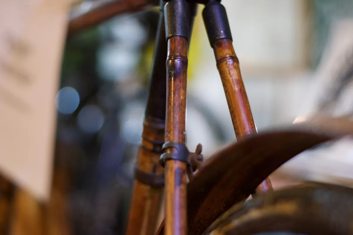 bamboo bike from the 1890s at the National Cycle Museum