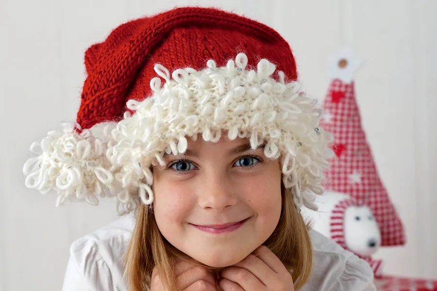 Knitted christmas hats, Santa hat knitting pattern
