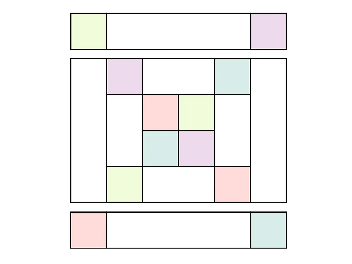 How to frame quilt blocks Fig 3