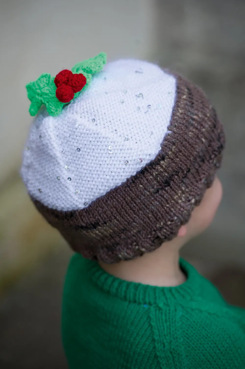 Christmas Pudding Knitted Hat
