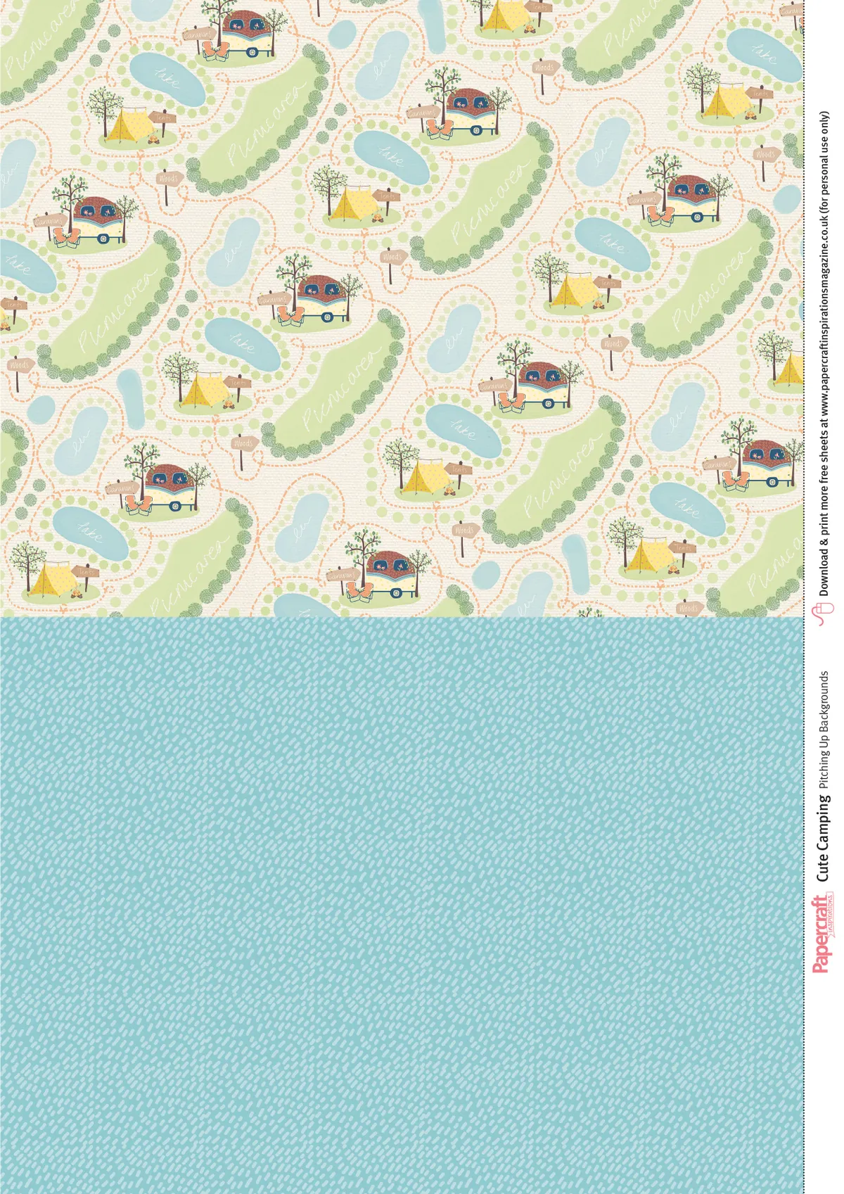 Cute Camping Paper Printables Issue 155 Sheet 1