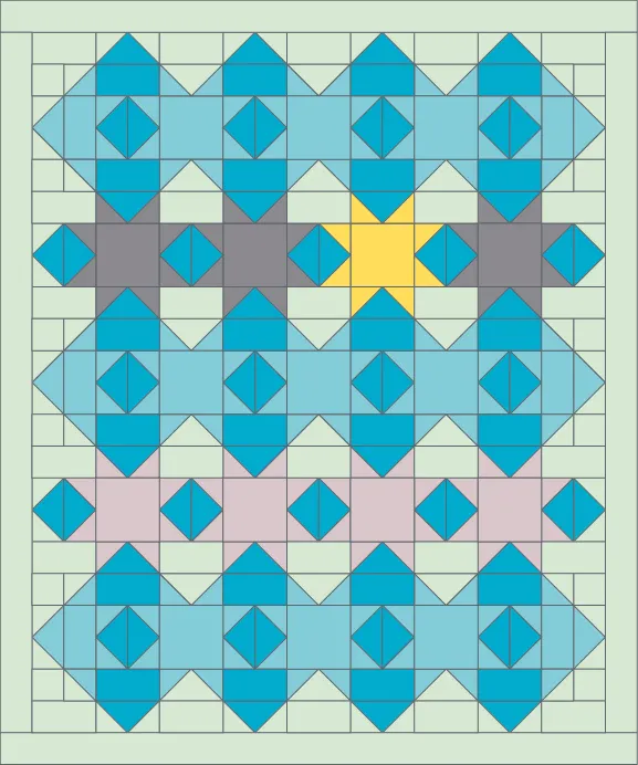 Christmas star quilt pattern fig 4