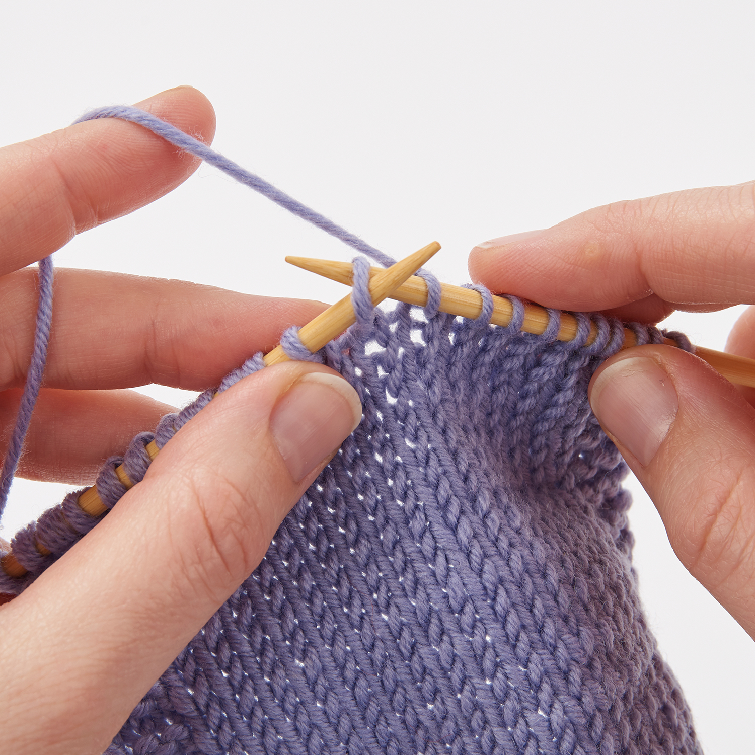 Combination knitting step 1