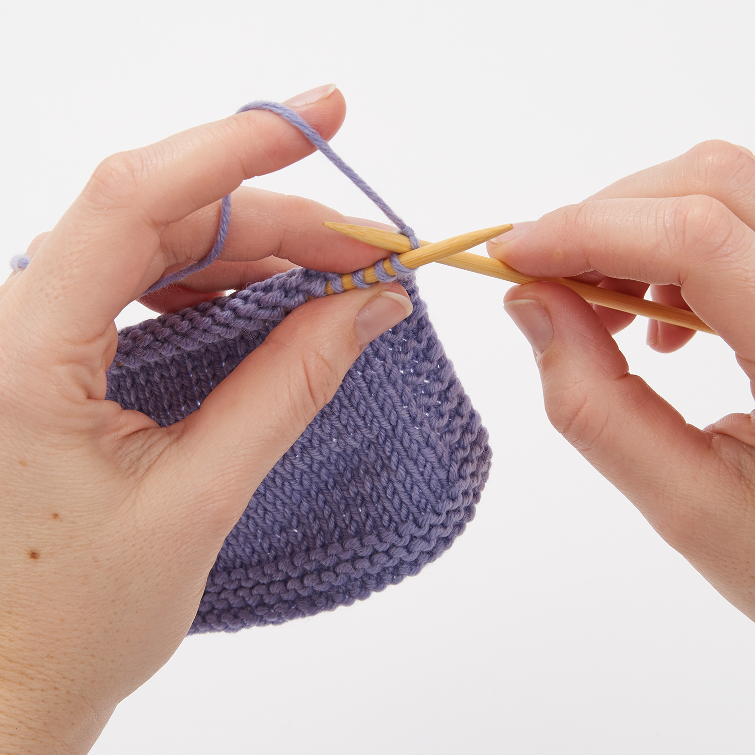 Continental knitting step 2