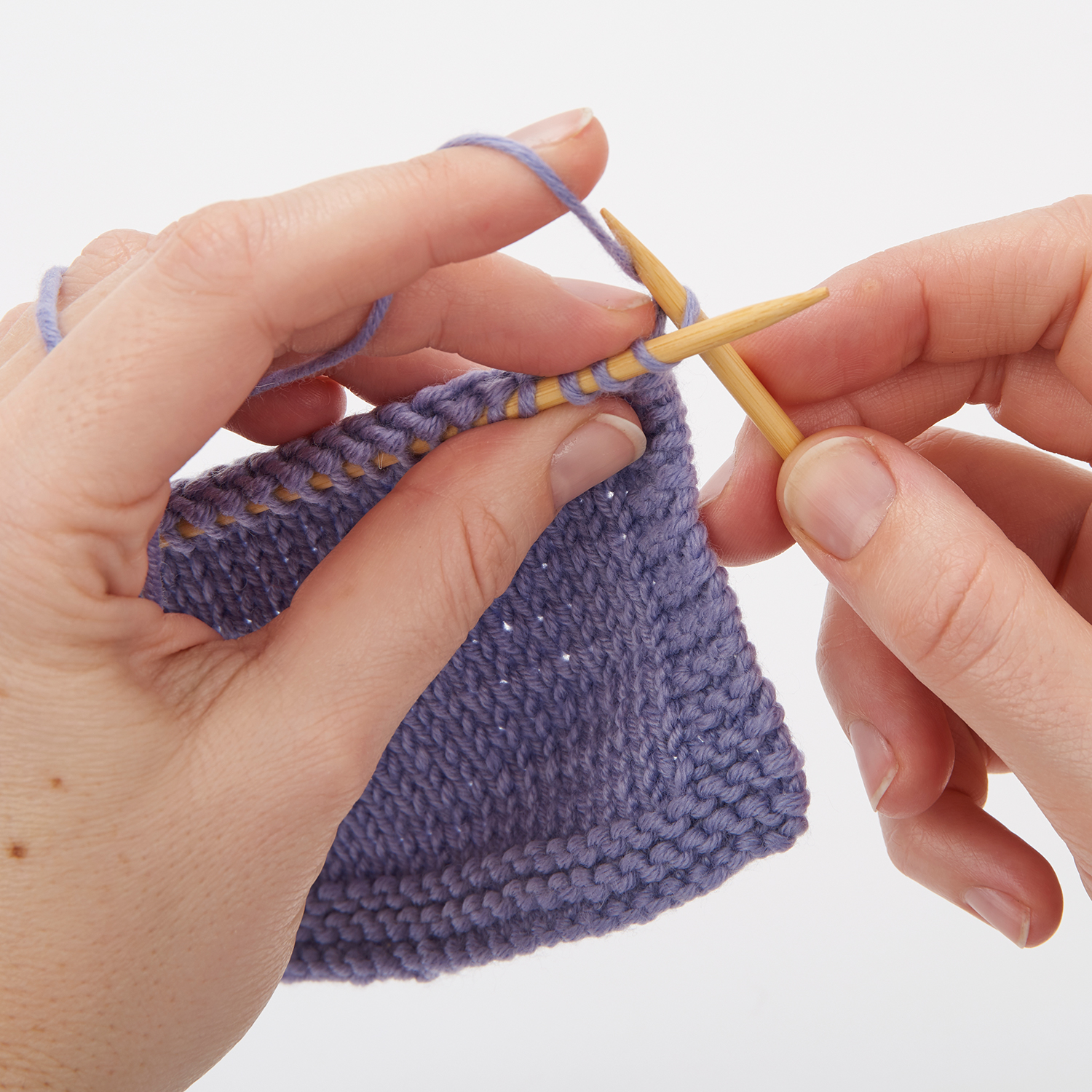 Continental knitting step 3