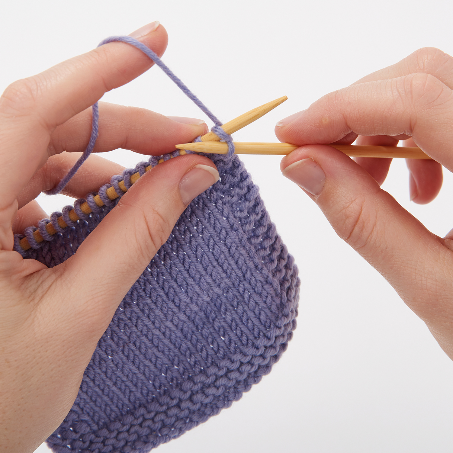 Continental knitting step 4