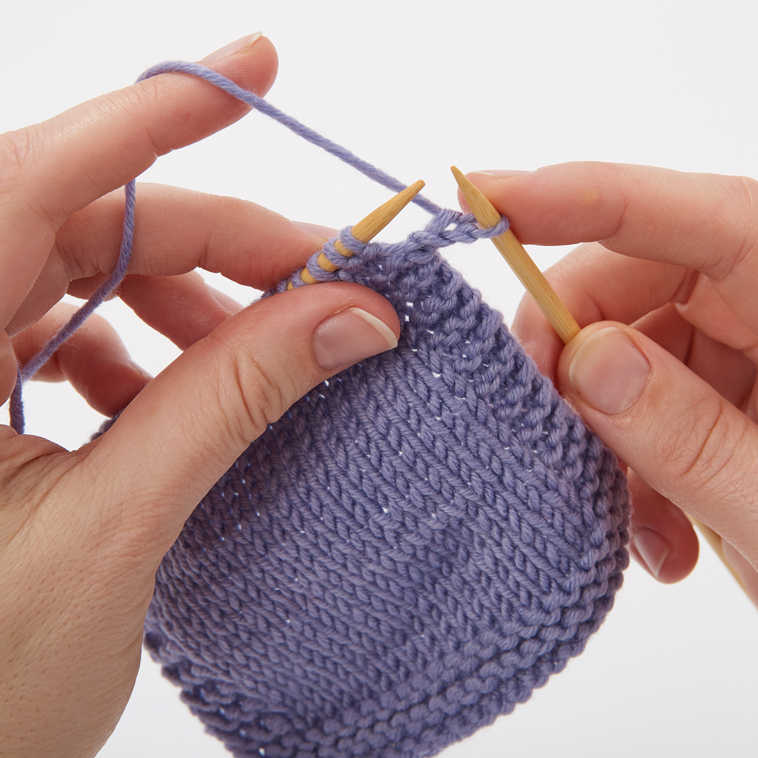 Continental knitting step 5