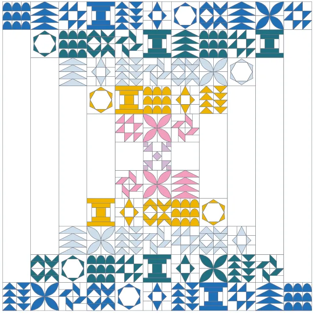 Courthouse Steps Quilt Pattern Layout