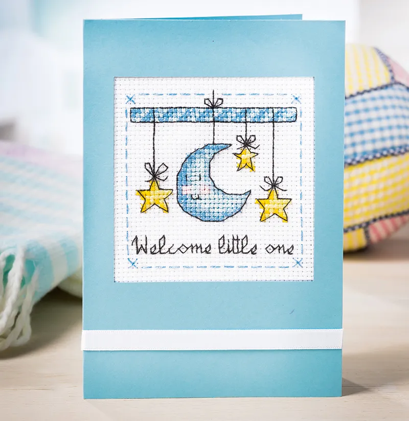 Cross Stitch Baby Card Durene jones