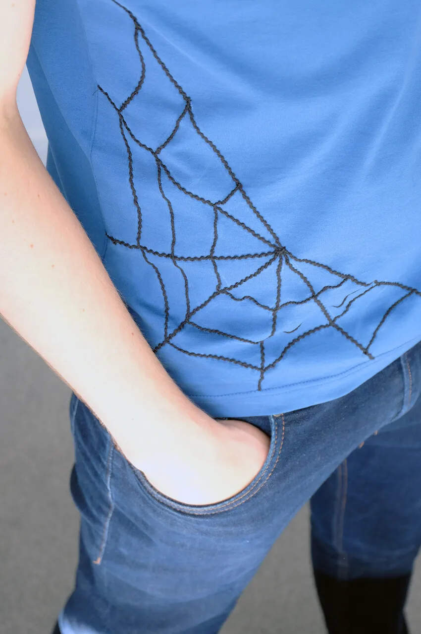 DIY spider web t-shirt from The Crafty Gentleman