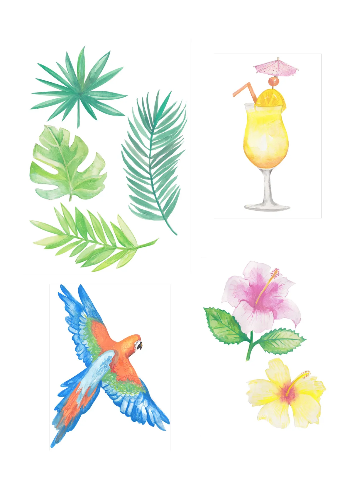 Free Hawaiian holiday cardmaking printables 03