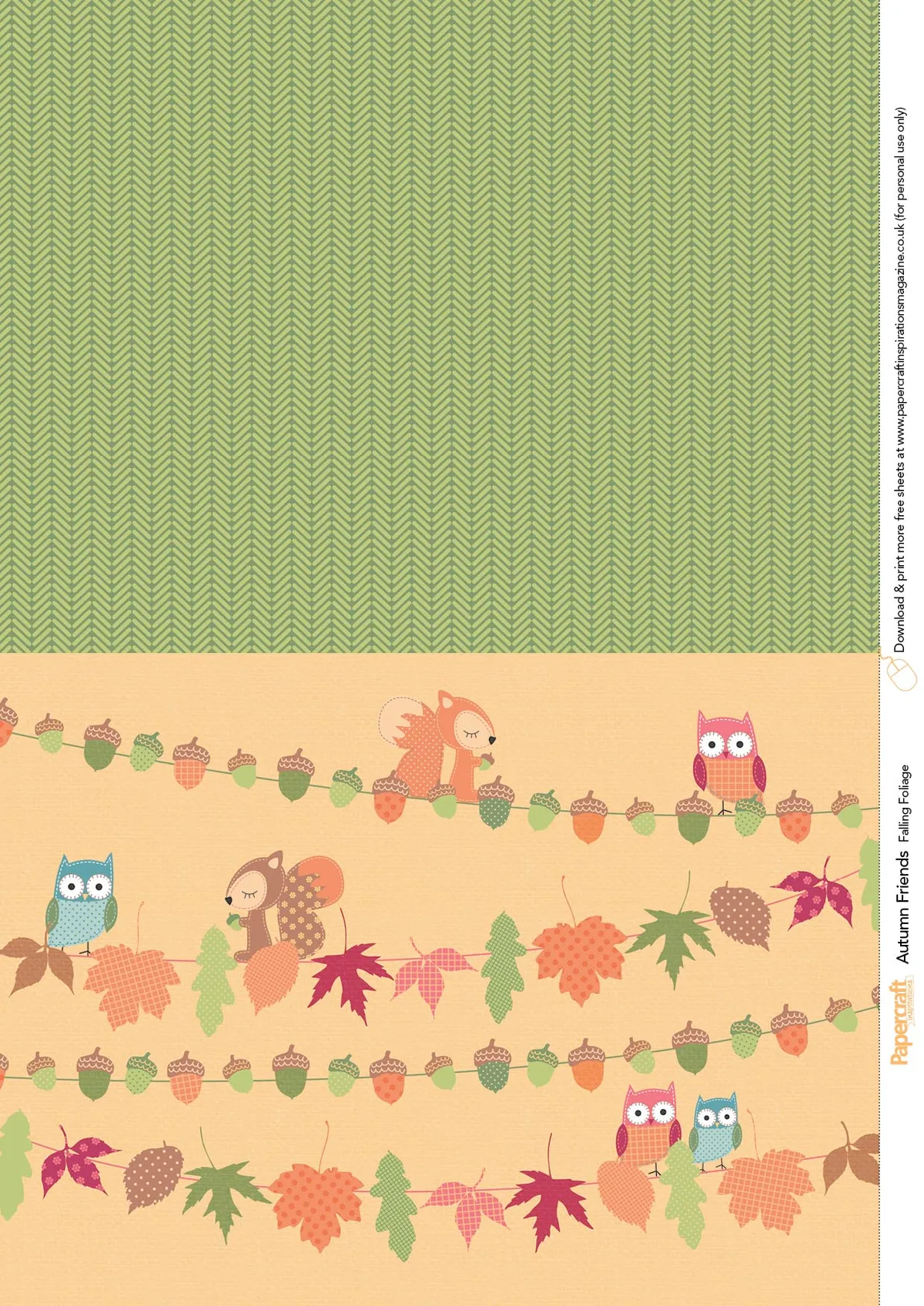 Free autumnal squirrel and owl printables 07