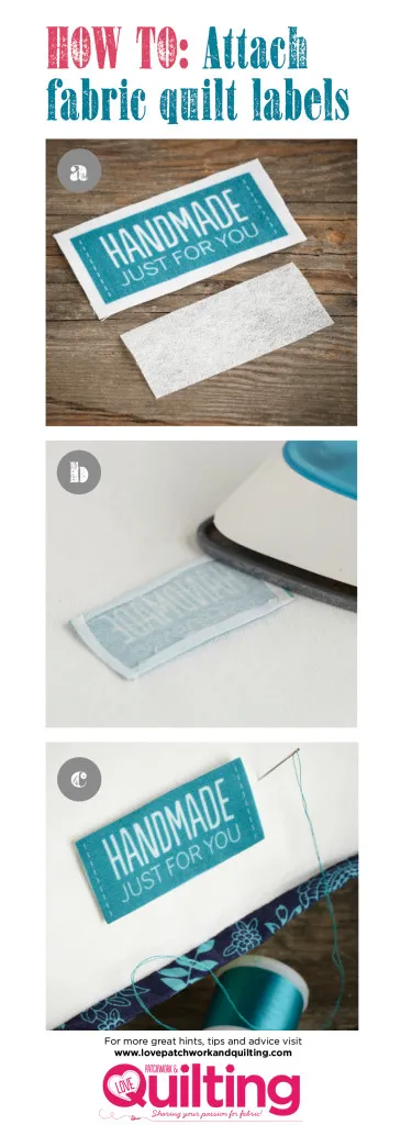 How to attach fabric quilt labels